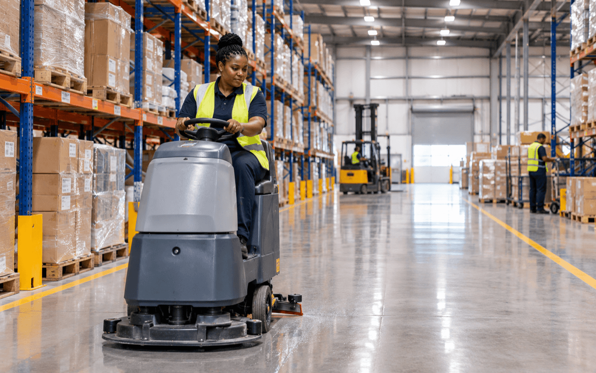 Industrial floor cleaning — Sauda & Sons